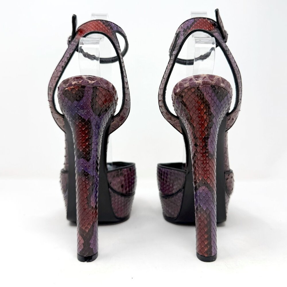 Gucci Platform Heels Python Purple Size 38 Runway… - image 6